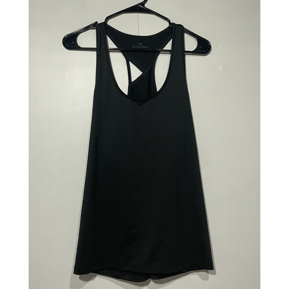 Ethona Racerback‎ Tank Top Womens Large Black Athleisure Gym Yoga Training